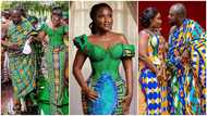 Anita Sefa Boakye and her husband chop love at Otumfuo's 23rd anniversary, her dress and looks in video stir pregnancy rumour