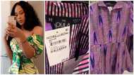 Davido's baby mama Amanda reacts to GH¢4,000 African print dress in viral video