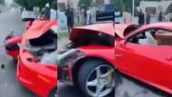 GH man in tears as he crashes Ferrari car he rented just to impress his friends