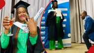 Fresh graduate elated as boyfriend goes on his knees to propose during graduation ceremony