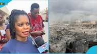 Kantamanto Market fire: Ghanaian lady cries out as she loses her shop, says she does not have insurance