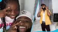 "Joyful reunion": Excited Imade dances up and down as she meets Davido for the first time in two years, video