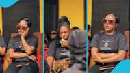 Emotional moment Efia Odo weeps uncontrollably while paying final respects to uncle