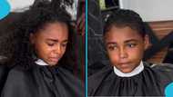 SHS fresher breaks down in tears as her hair is trimmed for school, video