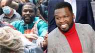 50 Cent 'attacks' Floyd Mayweather after fans get to see his hair during brawl with Jake Paul
