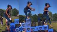 Woman impressively does #CrateChallenge in high heels; video goes viral
