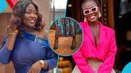 TikTok star Felicia Osei debuts new heels with ankara pink crop top, peeps hail her: "New wele"