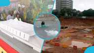National Cathedral: NDC supporters delight as abandoned project turns into swimming pool, they swim in it