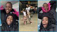 Afronita and Abigail travel together to the UK: “Our first international flight together”