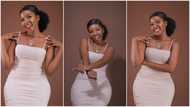 Curvy young lady shares banging body photos to celebrate herself; men want to marry her