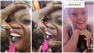 "Something God gave me for free": Lady gets artificial gap teeth to look more beautiful, video goes viral