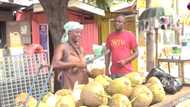 Meet Ghanaian mom of 3 who sells coconut to help her husband fend for the family