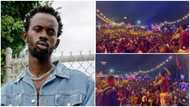 Black Sherif: Thousands of partygoers in Nigeria sing songs word for word at concert, video leaves Ghanaians in awe