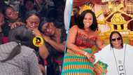 Adwoa Safo's sister consoles her over the passing of their father Apostle Kwadwo Safo