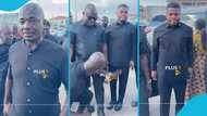 Appiah Stadium cleans Sammy Gyamfi's clothes during meeting at a funeral in Kumasi, video