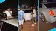 Kumasi student causes stir with limo entrance at OKESS SRC Awards Night, video trends online