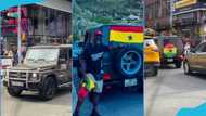 Accra to London G-Wagon driver makes it to US, flaunts GH number plate in New York