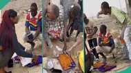 Lady cooks rice and chicken, feeds labourers at construction site for free: "This made me happy"