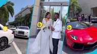 Agyeman Badu weds: Lambo, Benz and other luxury cars used in white wedding, videos drop