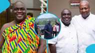 Mahama's Chief Of Staff Julius Debrah chills in Kwahu, flaunts dance moves