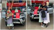 Lovely mother surprises her pretty daughter with brand-new Toyota 4X4 car in video