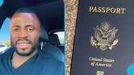 Ghanaian man delighted after securing US citizenship, Flaunts new passport: "I can never turn back"