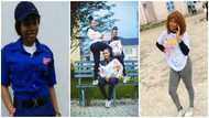 Pretty lady who worked as bank security now graduates from varsity; celebrates online