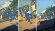 "When dey pursue you for fees": Boy in school uniform dances on his way home, shows off legwork in video