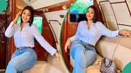 Regina Daniels shows off wealth with beautiful photos in private jet: "Be a voice not an echo"