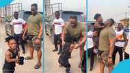 Small Pin threatens to beat former Ghana's Strongest Faisal, gets carried like baby