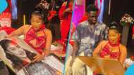 McBrown overjoyed as she receives portrait drawings from Ansah the Artist, her reaction melts hearts