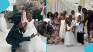 Peller gifts Ghanaian TikToker humble soul and daughter Naana bundles of cash at his wedding