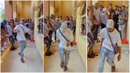 Man dances for his schoolmates, 'scatters' floor with his leg moves despite wearing slippers in video