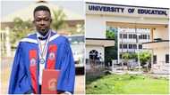 Gentleman who finished HND at KTU with 'lower' completes degree at UEW as best student