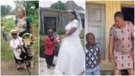 “God gifted me with ability to get women”: Small-sized man who married tall lady reveals in video