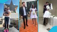Simple wedding of Ghanaian lady and her Obroni lover warms hearts: "One of a kind"