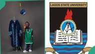 Lagos State University posts funny reaction to photo of graduate with small stature