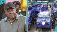 President Mahama shows driving skills as he hands over 40 armoured vehicles to Ghana Police Service