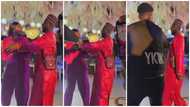 Sefa escapes Alhaji who sneaked up on her for a dance from behind