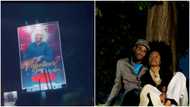 Valentine's Day: Young lady erects billboard to celebrate her lover, netizens gush over her action
