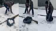GH man seen in video collecting snow from ground to ship to Ghana; says the country is too hot