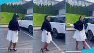 Esther Smith looks beautiful and young as she chills abroad, flaunts Range Rover