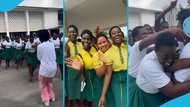 Afronita visits alma mater Wesley Girls, things escalate quickly as sea of students rush her
