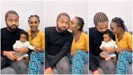 Nigerian family with father wearing plaited hair generate reactions