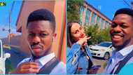 Ghanaian man rejoices as he relocates to Armenia, vibes with pretty Obroni lady: "I am happy I came here"