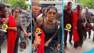 Maame Dokono’s Temu designer bag steals the show as she visits Odo Broni to mourn Daddy Lumba
