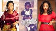 Is that not your brother's shoe? - Fans laugh as childhood photo of Anita Akuffo in big shoe and lace socks pops up