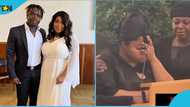 Adwenepahene: Wife of late blogger weeps as she reads the eulogy, video breaks hearts