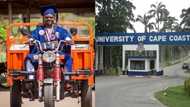 UCC student who sold 'pure water' in 'aboboya' to fund himself graduates as best student in Faculty of Law