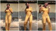 Curvy Wendy Shay lookalike shows nice dance moves in TikTok video, peeps left confused
